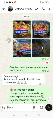 Testimonial Papan Bunga Pernikahan citaleus
